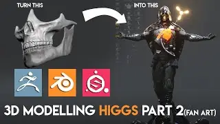 Higgs - Death Stranding (FanArt) 3D Character Texturing Part 2 Blender 3D Zbrush & Substance Painter