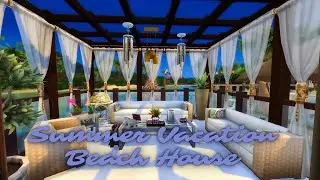 The sims 4|| Summer Vacation Beach House🏡 ||No CC||Speed Build🛠