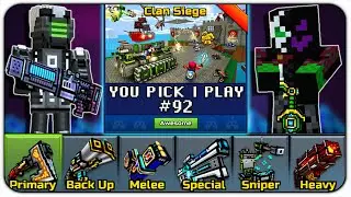 You Pick,I Play! #92 - Clan Siege Battle - Pixel Gun 3D