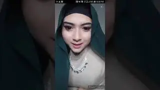 Cewek Hijab yang cantik lagi bigo live sampai bocor susunya