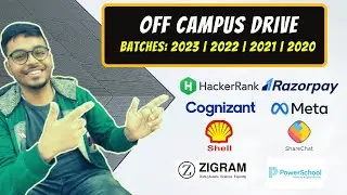 🔴 LATEST OFF CAMPUS DRIVE | Jobs and Internships | Batches: 2023 | 2022 | 2021| 2020 🔥🔥