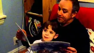 Rory and Dad reading a story