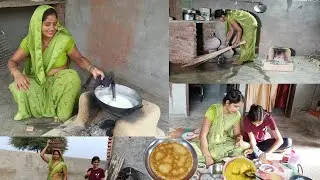 इसमें शर्म कैसी ? करना हमे🌞सुबह करे या🌚रात को👩‍❤️‍👩 आज मां बेटी दोनों क्या बनाने बैठ गई villagelife