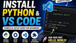 VS Code and Python setup for beginners, free tools 