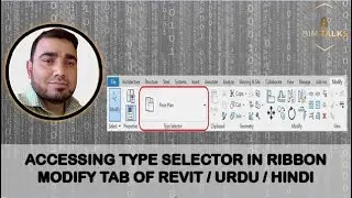 ACCESSING TYPE SELECTOR IN RIBBON MODIFY TAB / REVIT / URDU / HINDI