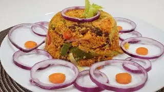 How to prepare luxury gari fortor/crowd pleasing gari jollof recipe.