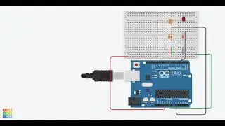 LDR sensor (Photoresistor) with LED in TinkerCAD