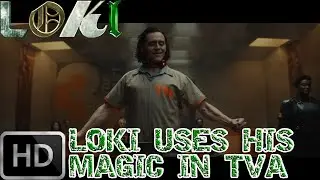 Loki uses his magic in TVA | Loki Trial | Loki | Episode 1