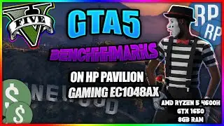 HP pavillion Gaming EC 1048 ax  GTA V Benchmark | High Settings | Low Settings | Medium Settings |