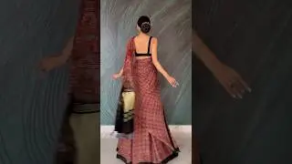Saree but in Lehenga style ❤️ #saree #lehengasarees