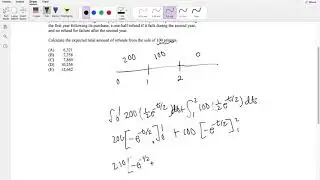 SOA Exam P Question 37 | Expected Value of Exponential Distribution