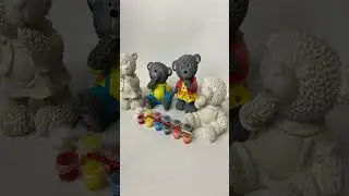 Мишка Тедди /гипсовые фигурки для раскраски #тедди #гипс