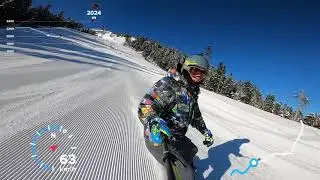 Архыз 21.02.2021 |  Полный спуск по красной | Северное сияние