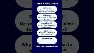 English verbs with prepositions and examples #short