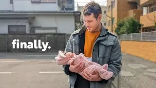 Meeting my baby in Japan for the first time. *emotional*