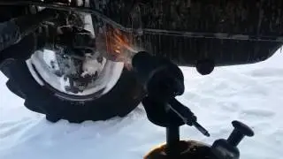 Запуск мтз в минус 19.(паяльная лампа)