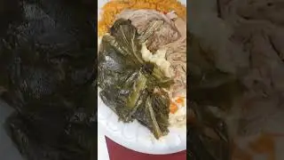 YELLOW RICE, COLLARD GREENS & PERNIL! #shorts