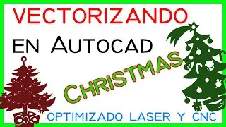🎈Create file of vectorized paths with Autocad. Christmas Series - Trees 01