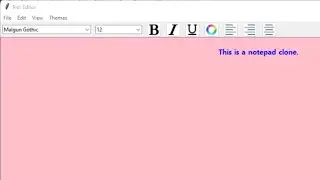 2.Notepad Clone Using Python | Step By Step Tutorial From Scratch