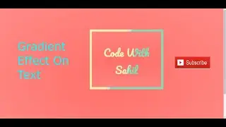 Gradinet Text Animation Effect With Pure CSS.