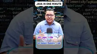 Naming Rules and Conventions | Java In One Minute | Code WIth DD Singh 