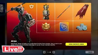 🔴 ARES CREW SKIN FORTNITE ITEM SHOP LIVE Today! (Fortnite Chapter 5)