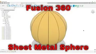 Make a Sphere in Fusion 360 with Sheet Metal segments.