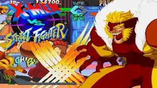 (Old) Sabretooth Playthrough - X-Men vs. Street Fighter [ARCADE][HD]