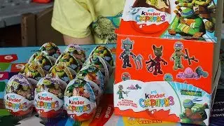 Открываем 12 Киндеров Черепашки Ниндзя