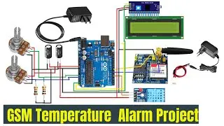 GSM projects। GSM Bangla tutorial । GSM temperature alarm project। GSM temperature monitoring system