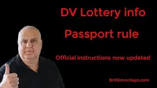DV Lottery | Passport rule REVOKED and updated in instructions