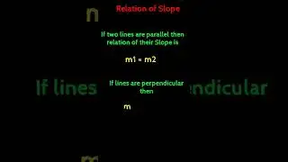 Relation of Slope between two lines || Pair of lines