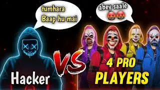 || Hacker Vs 4 Pro Players from my Guild 😮|| Who will Win || Hacker ka Gameplay 👍 || BY PSG Gamers