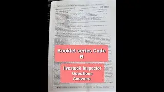 QUESTIONS ANSWERS OF LIVESTOCK INSPECTOR /2021/26th Sept