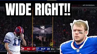 K Tyler Bass WIDE RIGHT 44 Yard GAME LOSING Missed Field Goal | Bills vs Chiefs