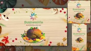 Happy Thanksgiving greeting animation (Media Social Pack 2021)