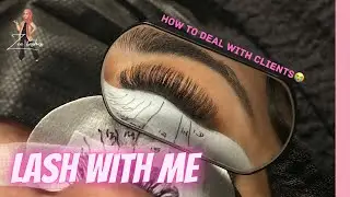 LASH WITH ME PT.2 | WISPY HYBRIDS | How to deal with clients☺️🧚🏽‍♀️| ZEE LASHES