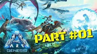 ARK: GENESIS -Building our first base!!! ARK: SURVIVAL EVOLVED E01
