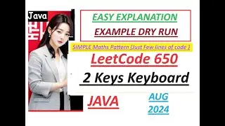 2 Keys Keyboard | Leetcode 650 | Maths Pattern | Java Code | Developer Coder