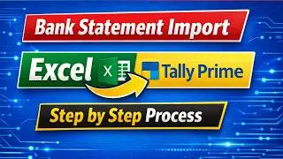 Bank statement import in tally prime | Excel to tally import
