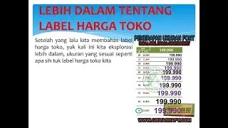 TIPS MENENTUKAN LABEL HARGA TOKO