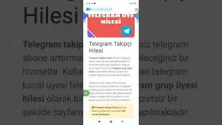 Telegram Üye Arttırma Hilesi - Ücretsiz Telegram Takipçi