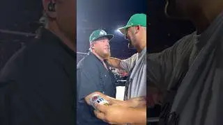 Shotgunning a beer with Luke Combs and Glen Powell
