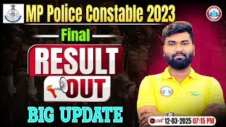 MP Police Final Result 2023 Out | MP Police Constable Result 2023 | MP Police Final Cut Off
