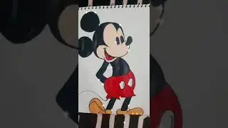 Mickey Canva Painting🐭💋#short #YouTube #viral #firstshort