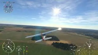 Lot po kręgu Cessną 152 EPSK - Flight Symulator 4K HDR