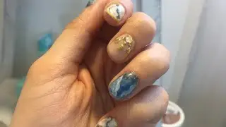 Uñas Marmolesdas, cuarzo azul y atrapa sueños de cristal
