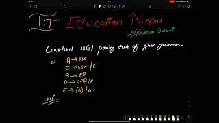Unit 2.2 | LL(1) Parsing Part-2 | Syntax Analysis | Compiler Design | By Roshika Balami