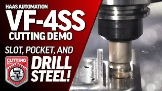 Haas VMC Cutting Demo - machining a STEEL part from start to finish