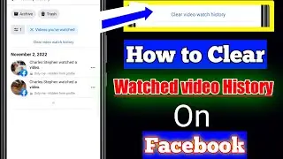 How to clear video Watch History on Facebook | Delete Facebook video Watch History